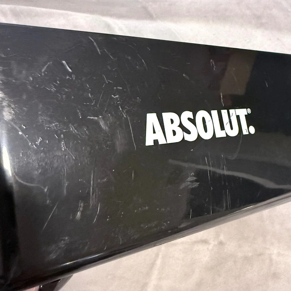 Absolut Vodka Black Plastic Bar Caddy Organizer Napkin Straw Holder‎ Display